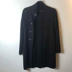 Vintage Black Carlisle 100% Merino Wool Jacket With Silver Hardware!